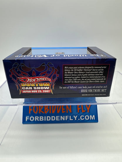 Hot Wheels Collectors - 2007 Custom Car Show Japan Convention Exclusive - The World of Voltaire Dairy Delivery & ‘63 Cadillac Fleetwood Hearse Set