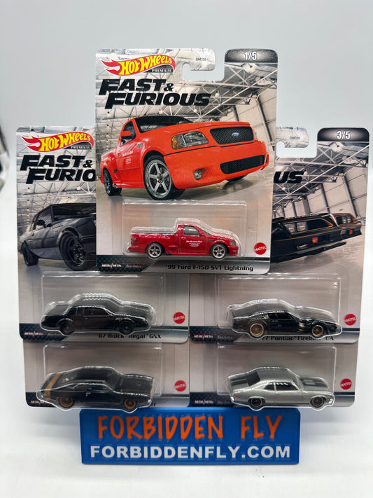 Hot Wheels Premium - Retro Entertainment Fast & Furious 2022 Mix J Set of 5