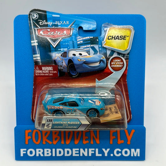 Disney Pixar Cars Movie - Eye Changing Chase - Dinoco Lightning McQueen with Celebrity Signature