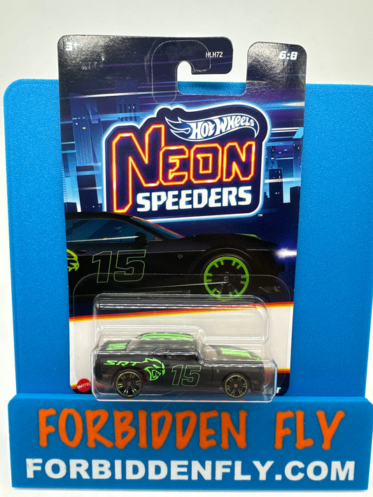 Hot Wheels - Walmart Exclusive Neon Speeders - Series 3 #6/8 - ‘15 Dodge Challenger SRT Hellcat