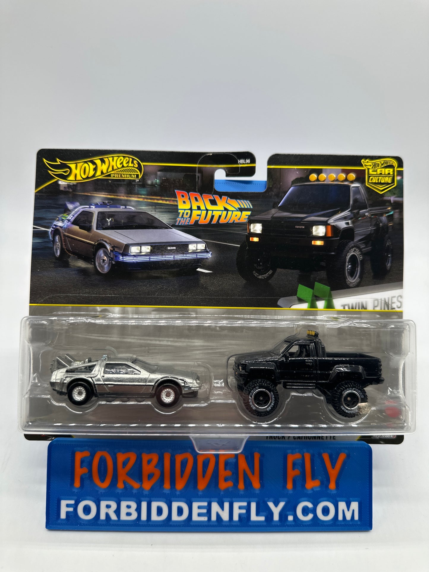 Hot Wheels Car Culture - Target Exclusive Premium 2 Pack - Back To The Future - Time Machine and 1987 Toyota Pickup Truck