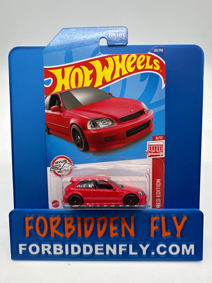 Hot Wheels 2022 Mainline - Target Exclusive Red Edition Series - ‘99 Honda Civic Type R (EK9)