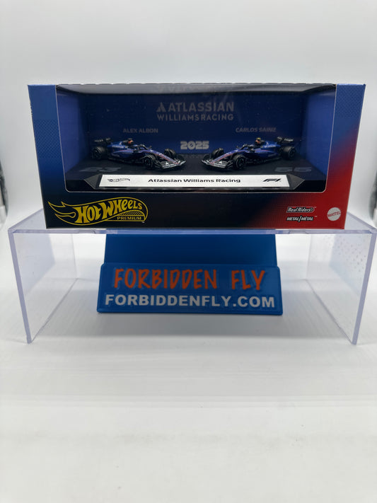 Hot Wheels 2025 Formula 1 Premium Series - Two Pack - Atlassian Williams Racing Formula 1 One (F1) Team (#23 Alex Albon & #55 Carlos Sainz)