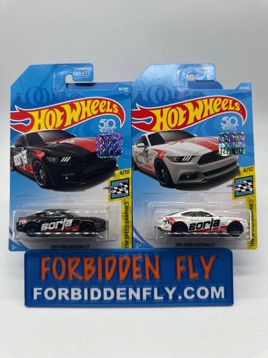 Hot Wheels Mainline - Factory Stickered 2018 - 2015 Ford Mustang GT - Lot Of 2
