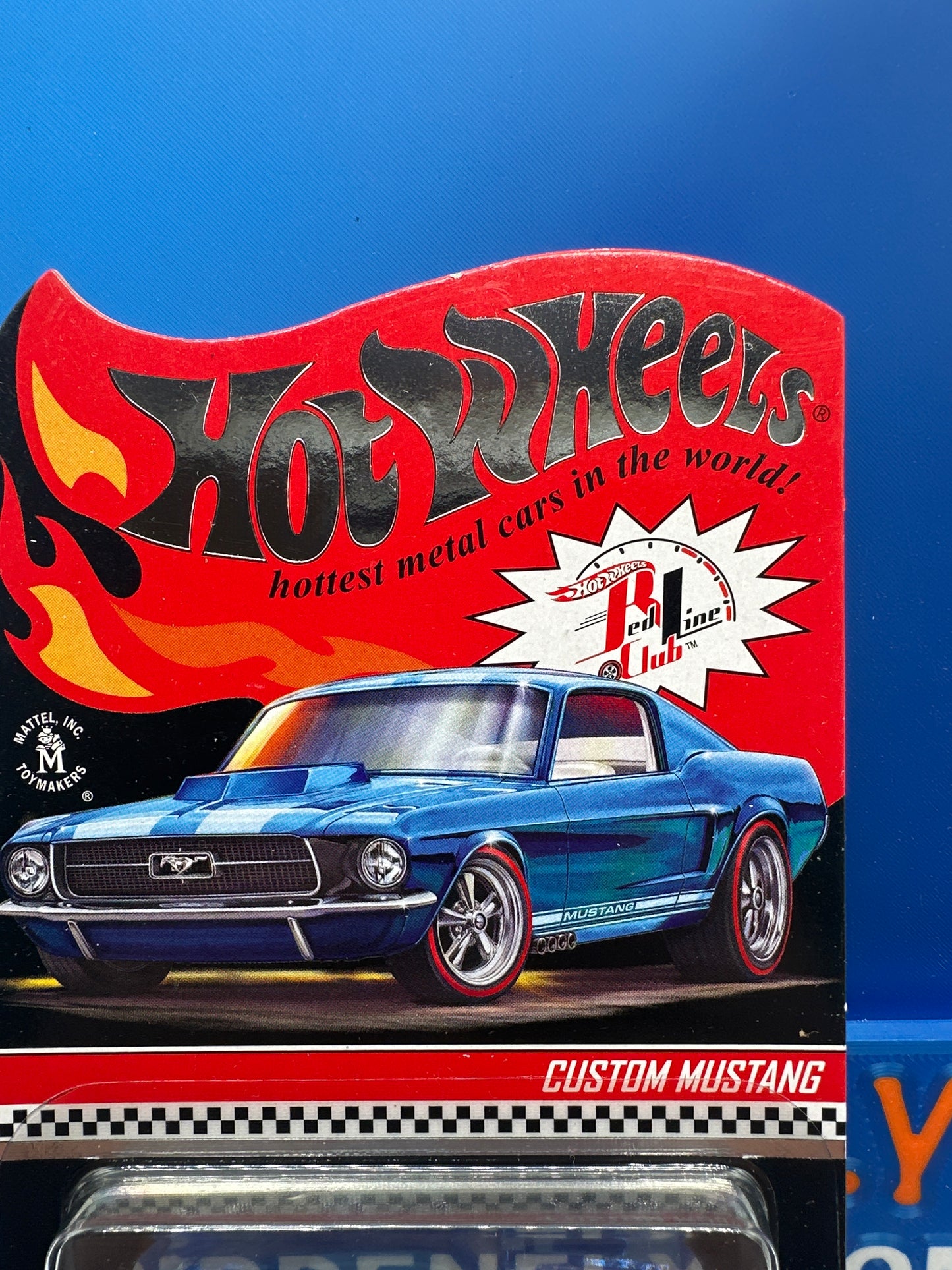 Hot Wheels 2019 RLC Red Line Club - Custom Mustang - Blue