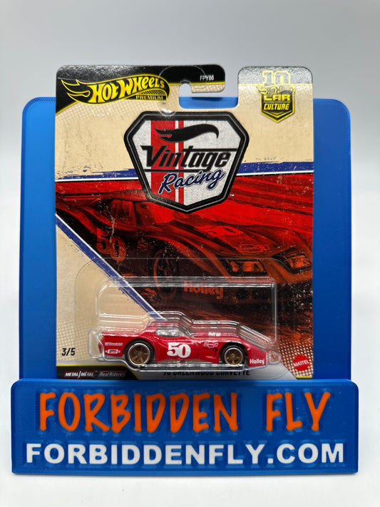 Hot Wheels Car Culture Premium - 2026 Vintage Racing Series Single - #3/5 ‘76 Greenwood Corvette