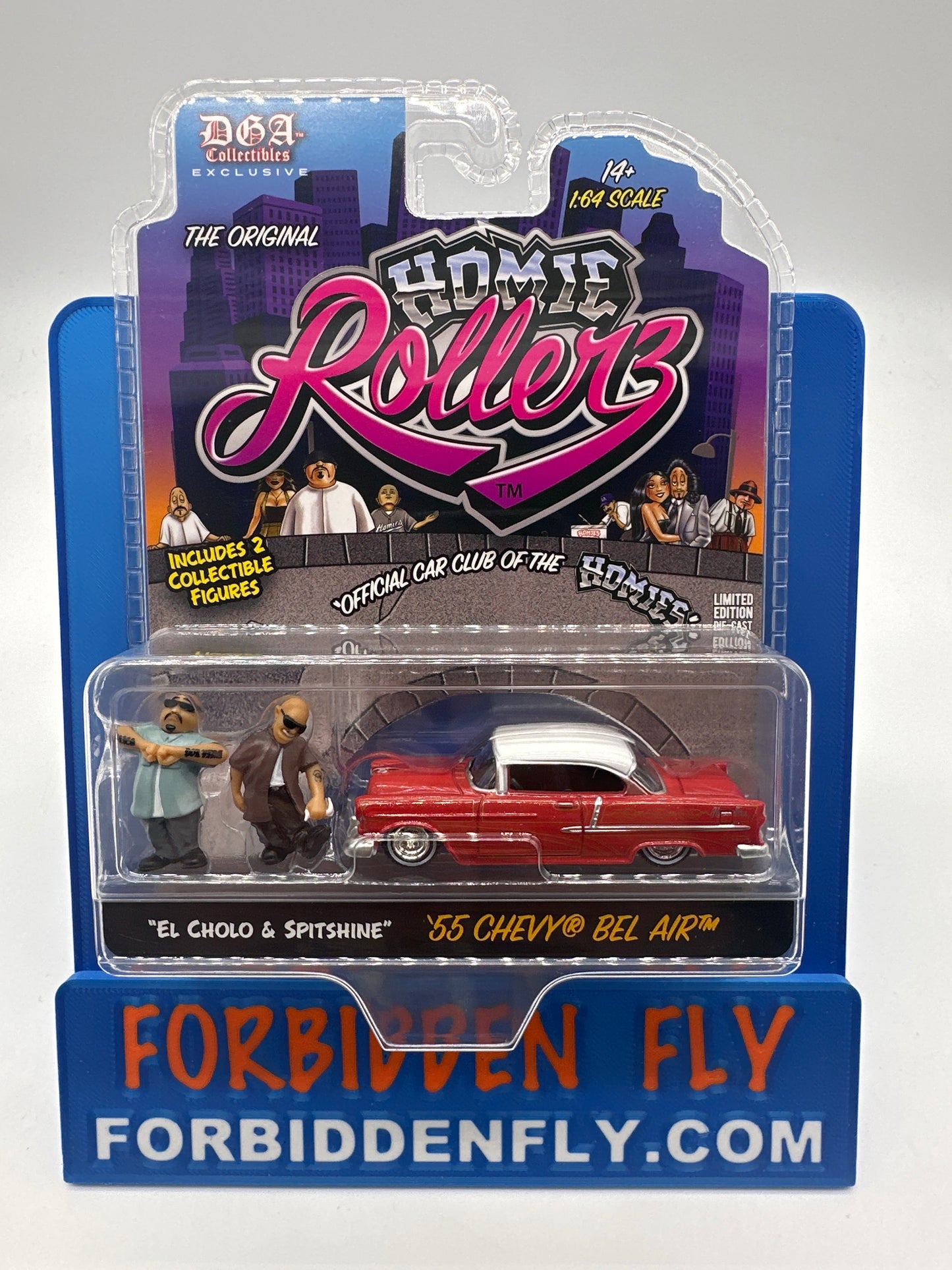 GreenLight & DGA Collectibles - 2025 Series 1 Homie Rollerz - ‘57 Chevy Bel Air With El Cholo & Spitshine Homies