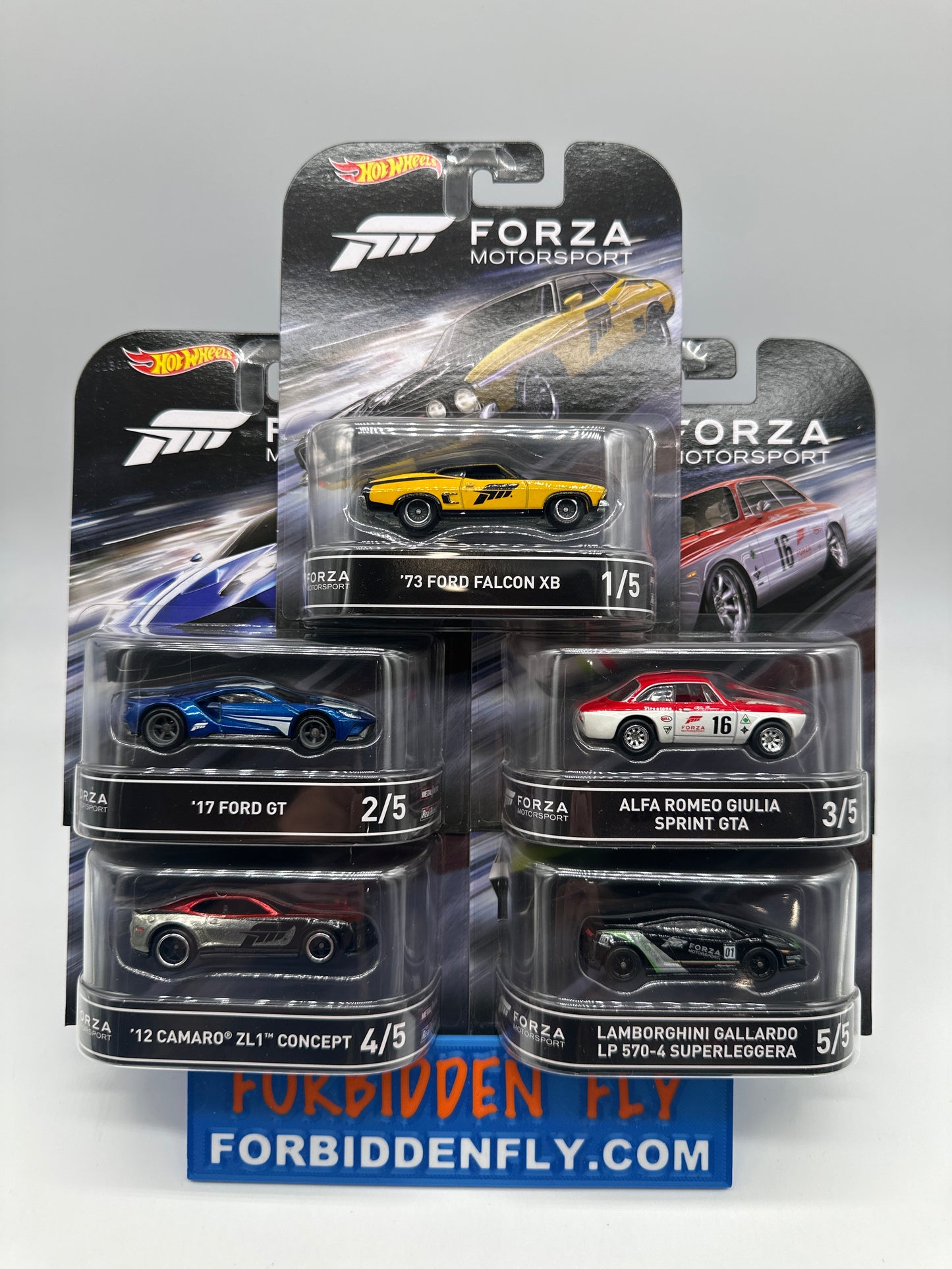 Hot Wheels Premium - 2016 Retro Entertainment Forza Motorsport Series - Sealed Boxed Set of 5