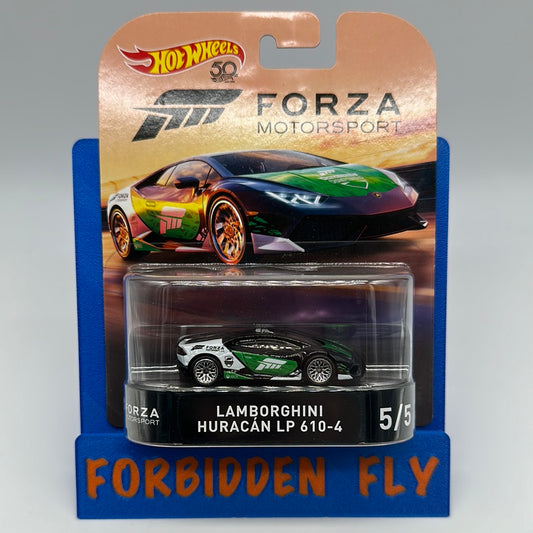 Hot Wheels 2018 Retro Entertainment Premium Single - Forza Motorsport #5/5 - Lamborghini Huracán LP 610-4 (Movie Reel Packaging)