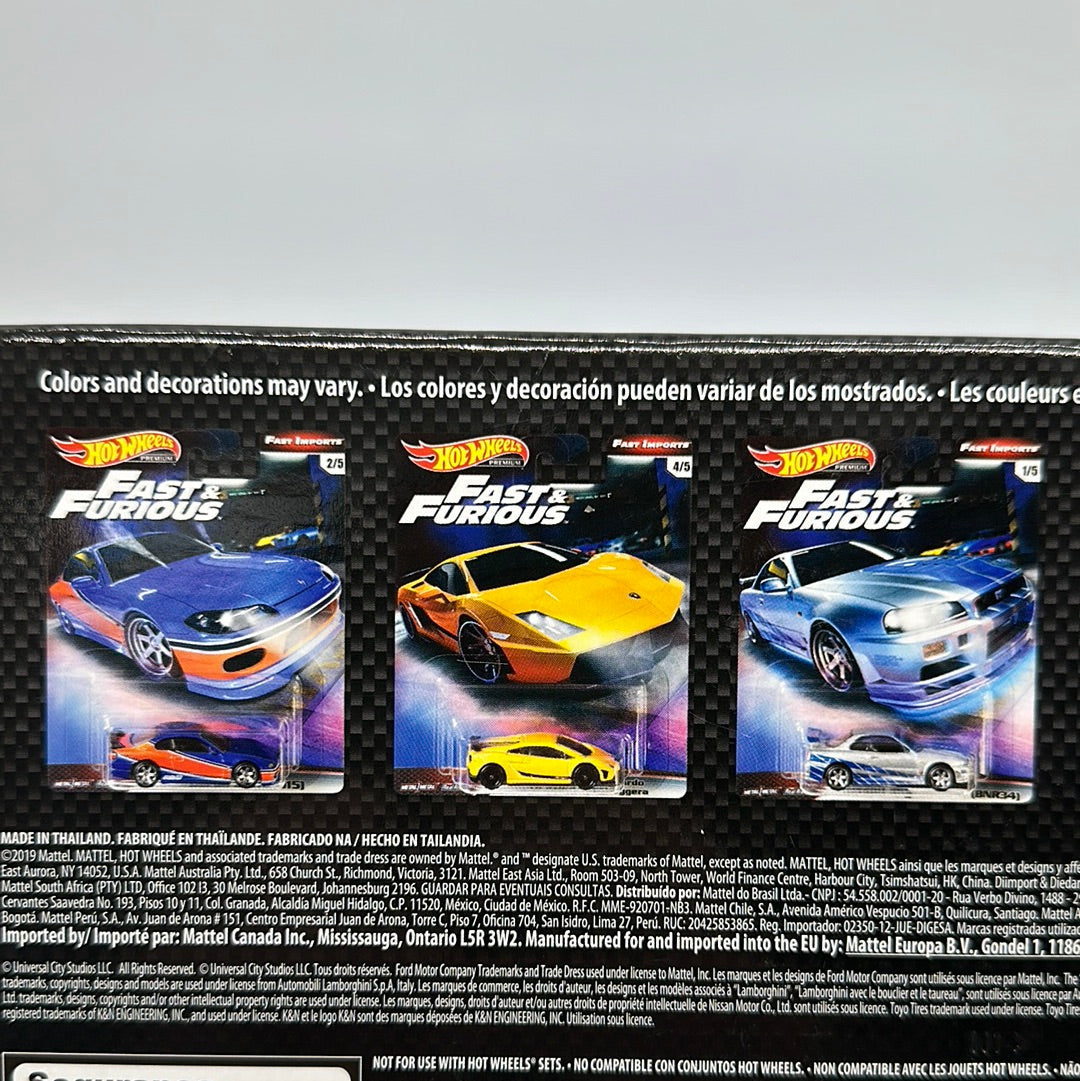 Hot Wheels Premium - Fast & Furious - Fast Imports Series - Limited Edition Boxed Set of 5