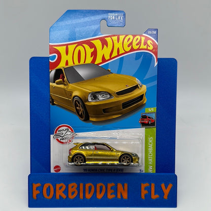 Hot Wheels 2022 F Case Super Treasure Hunt - Gold ‘99 Honda Civic Type R (EK9)