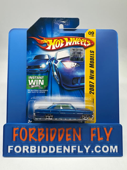 Hot Wheels 2007 Factory Sticker - ‘67 Chevy Nova - Blue