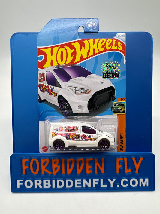 Hot Wheels Mainline - 2024 Factory Sticker Case M Regular Treasure Hunt - Hot Wheels Ford Transit Connect