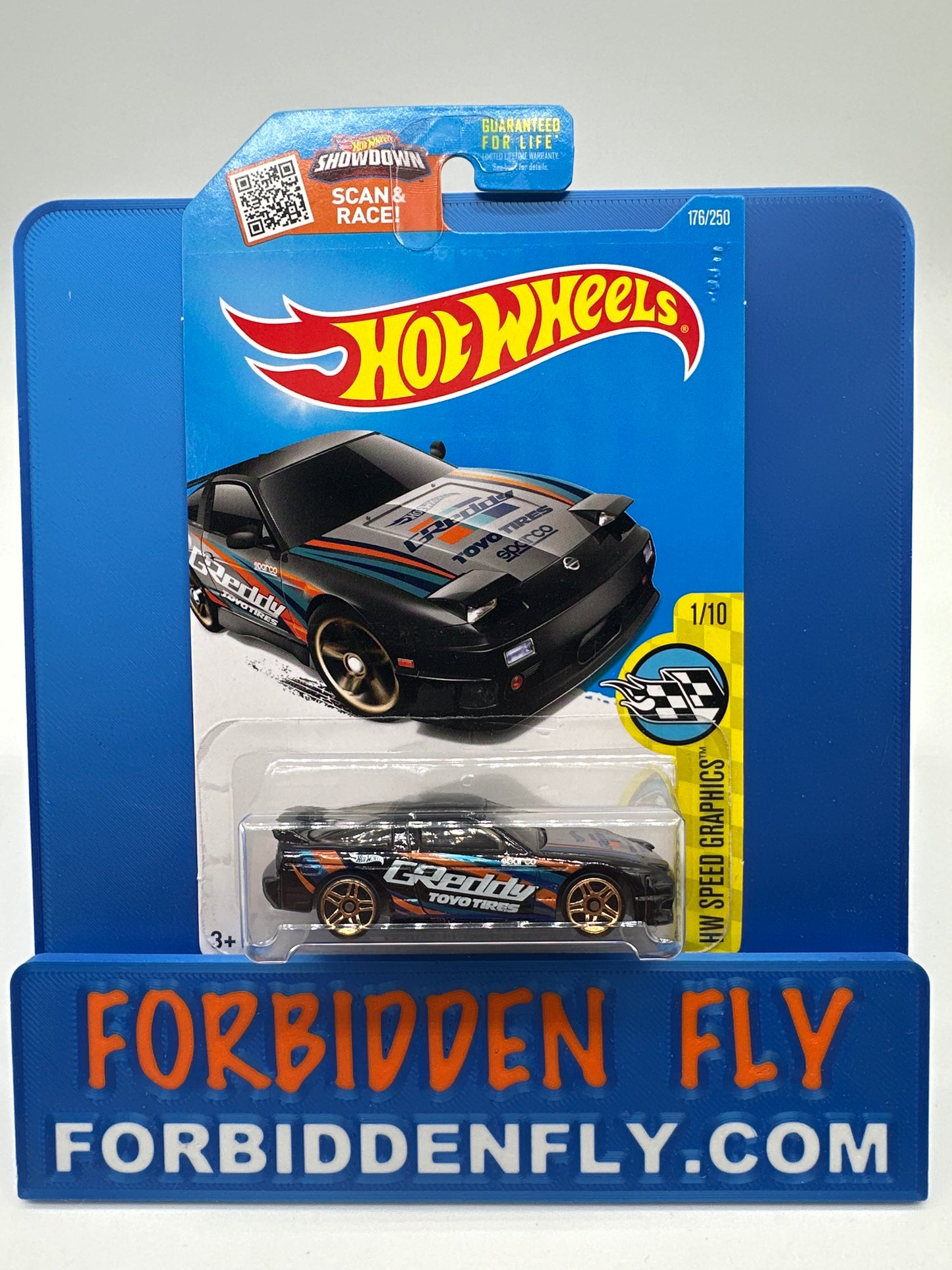 Hot Wheels Mainline - 2016 HW Speed Graphics Series - ‘96 Nissan 180SX Type X - GReddy Black