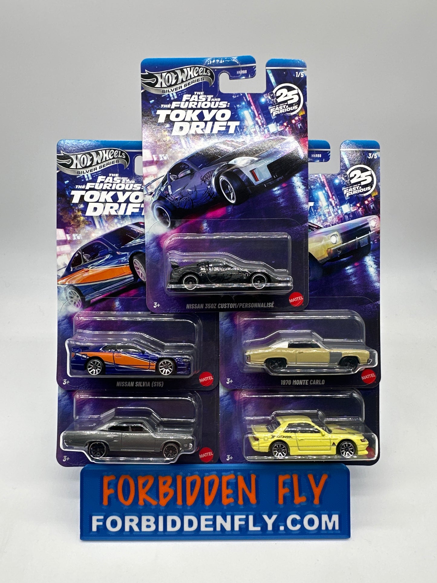 Hot Wheels 2026 Silver Series - Wal Mart Exclusive - Fast & Furious Tokyo Drift Series - Complete Set Of 5