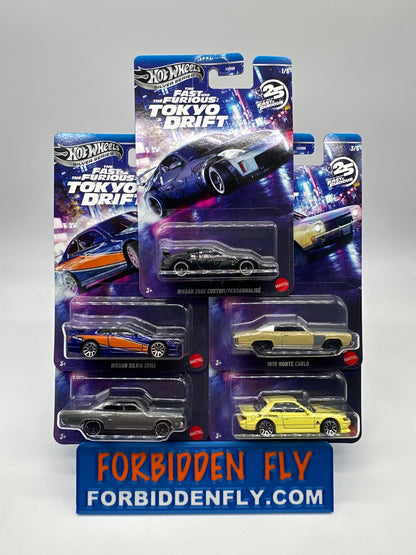 Hot Wheels 2026 Silver Series - Wal Mart Exclusive - Fast & Furious Tokyo Drift Series - Complete Set Of 5