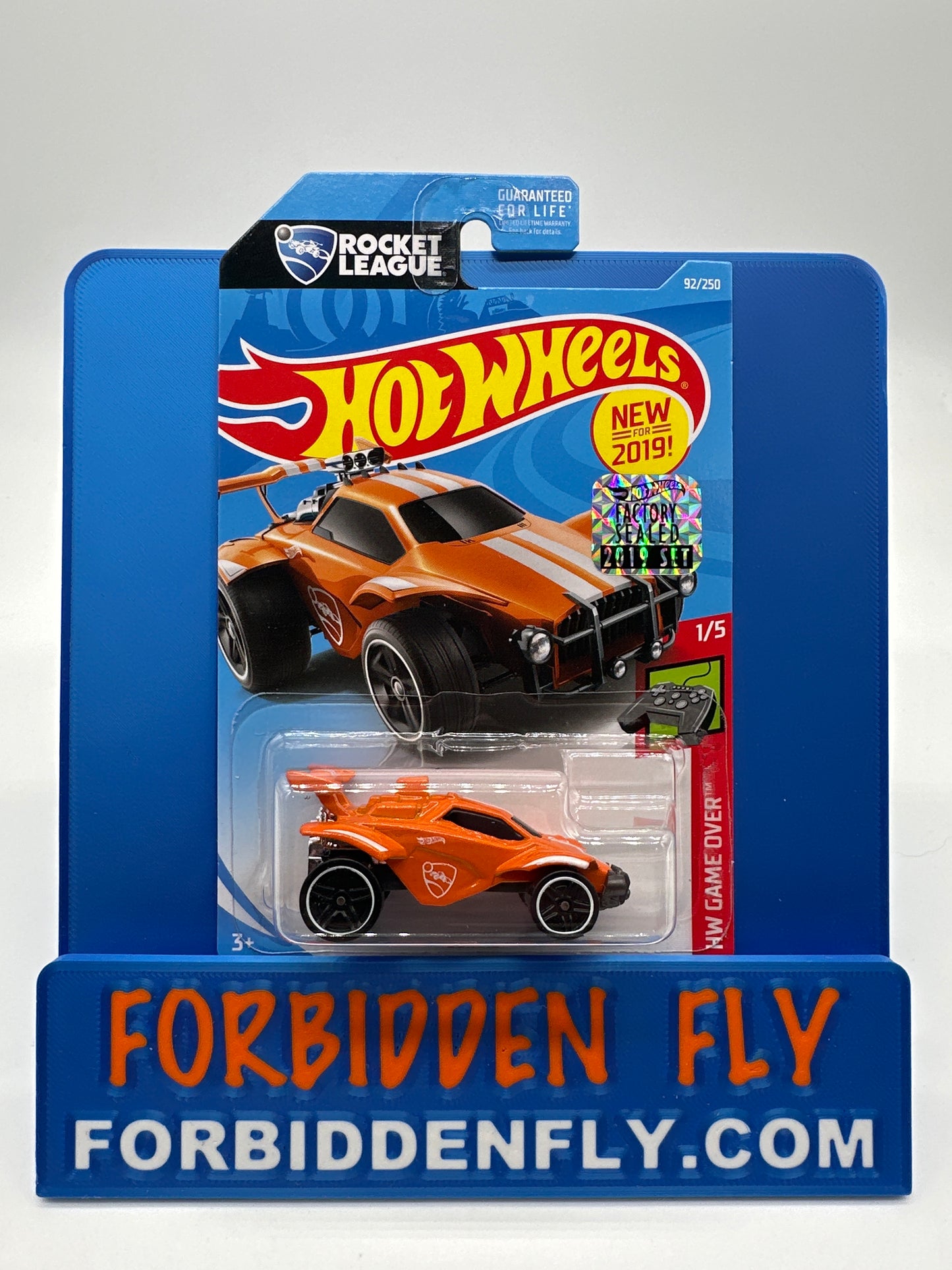 Hot Wheels 2019 Factory Stickered- Rocket League - Octane - Orange