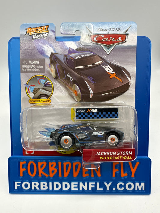 Disney Pixar Cars Movie - Rocket Racing Series - Jackson Storm with Blast Wall