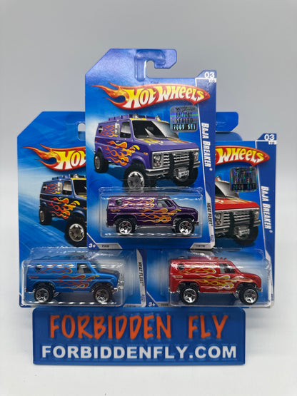 Hot Wheels Mainline - 2009 Factory Stickered - Heat Fleet Series - Baja Breaker - Lot Of 3