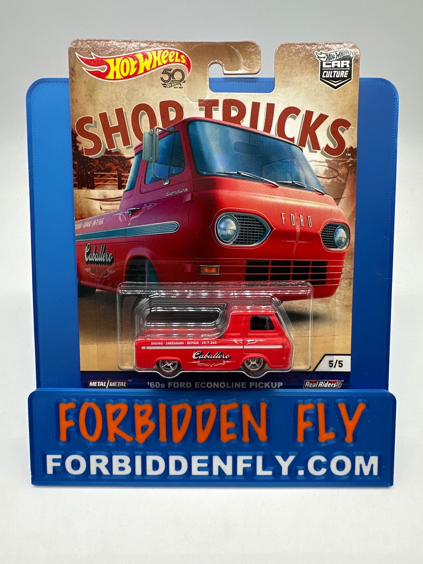 Hot Wheels Car Culture Premium - Shop Trucks Series Single - #5/5 - ‘60s Ford Econoline Pickup