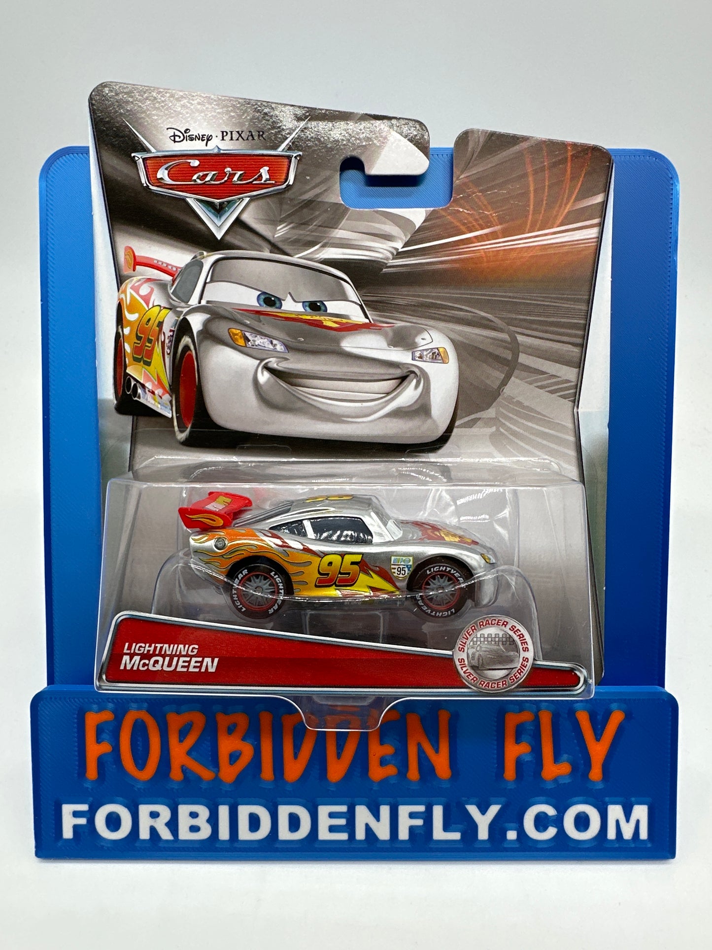 Disney Pixar Cars Movie - Silver Racer Series - Lightning McQueen