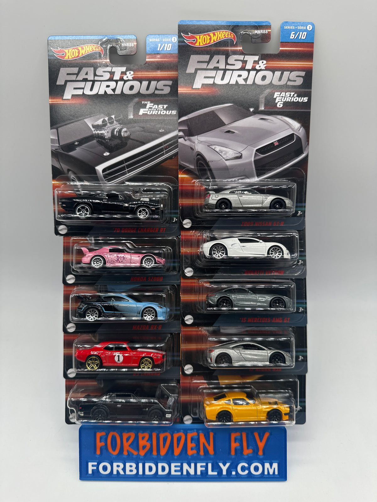 Hot Wheels Silver Series - Walmart Exclusive - 2023 Blue Tab Fast & Furious Series 3 Complete Set of 10