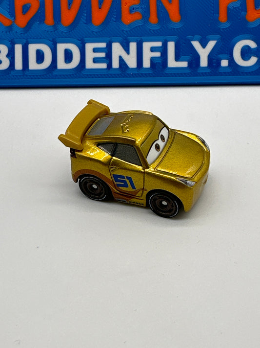 Disney Pixar Cars Movie Metal Mini Racers - Loose Gold Dinoco Cruz Ramirez