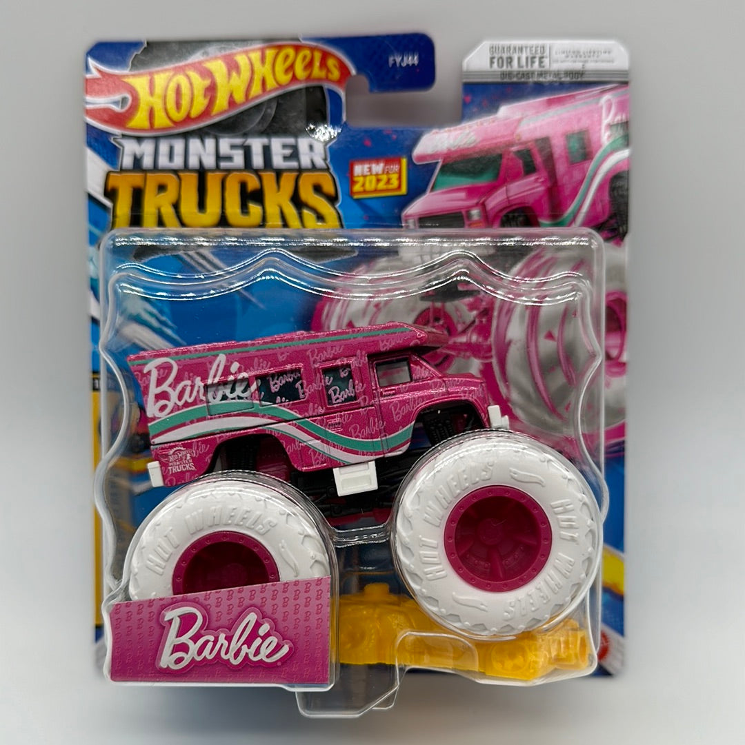 Hot Wheels Monster Trucks - 2023 Freestyle Wreckers Series w/ Connect and Crash Car #10/11 - Barbie Ultimate Camper