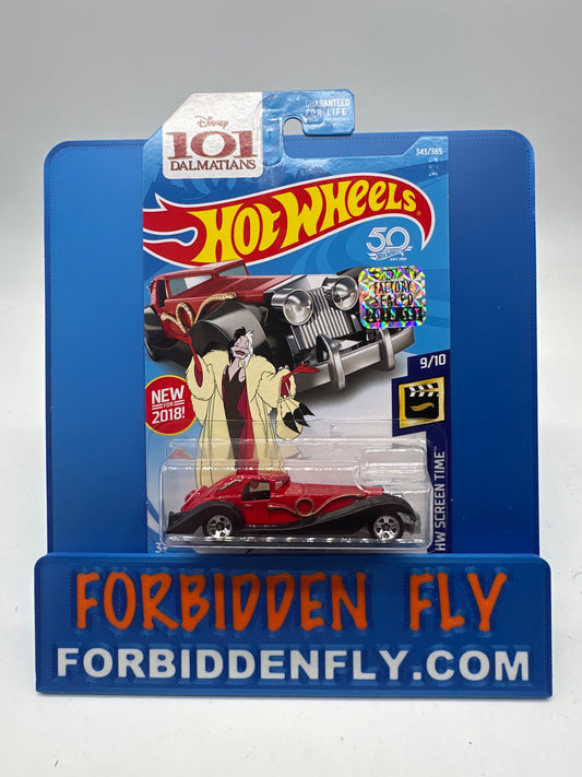Hot Wheels Mainline - Factory Stickered 2018 - Disney 101 Dalmatians Cruella De Vil