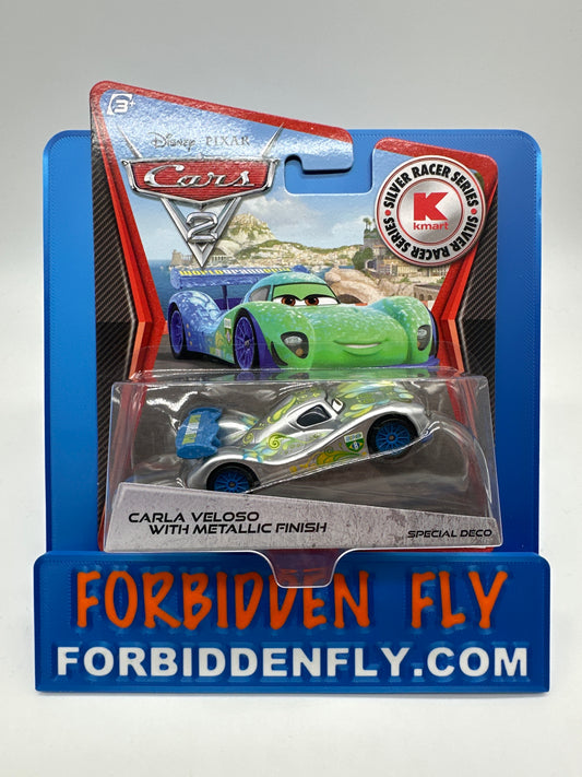 Disney Pixar Cars Movie - K Mart Exclusive Silver Racer Series - Carla Veloso with Metallic Finish