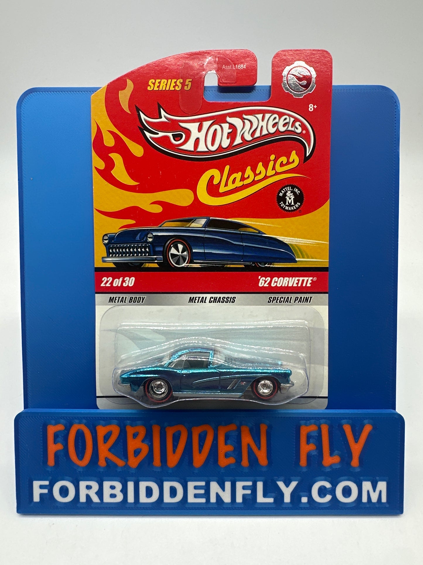 Hot Wheels Classics CHASE - Series 5 #22 of 30 - Teal Blue ‘62 Corvette
