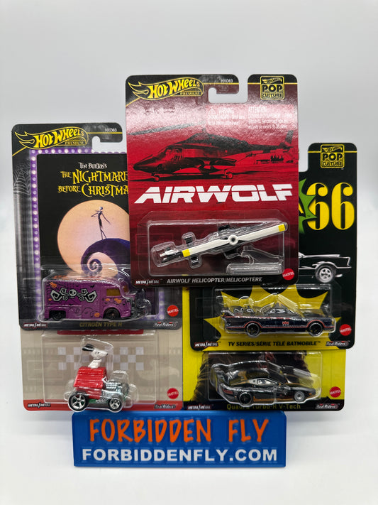 Hot Wheels Premium - Pop Culture 2025 Mix M - Set of 5