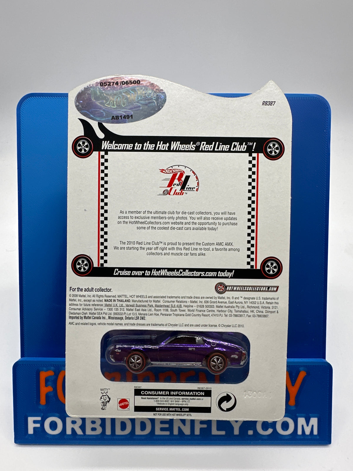 Hot Wheels RLC Red Line Club - 2010 Club Car - Custom AMC AMX