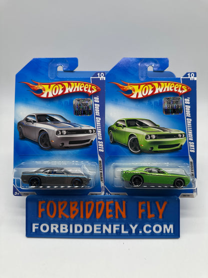 Hot Wheels Mainline - 2009 Factory Stickered - Muscle Mania Series - ‘08 Dodge Challenger SRT8 - Lot Of 2