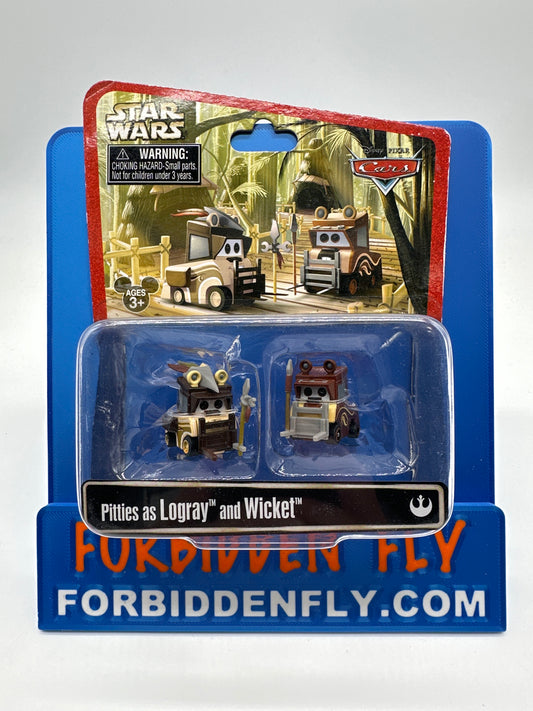Disney Pixar Cars Movie - Disney Store Parks Exclusive Star Wars Series - Pitties as Logray and Wicket