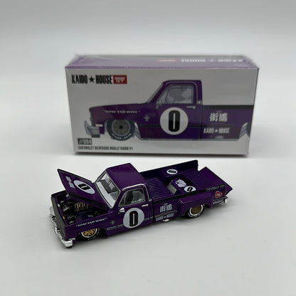 Kaido House (x MiniGT) - Regular Release #084 - Purple Chevrolet Silverado Dually Kaido V1