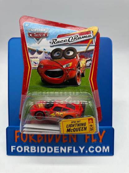 Disney Pixar Cars Movie - Race O Rama - Spin Out Lightning McQueen
