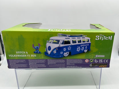 Jada 1:24 Scale - Disney Lilo & Stitch - Volkswagen T1 Bus & Stitch Figure