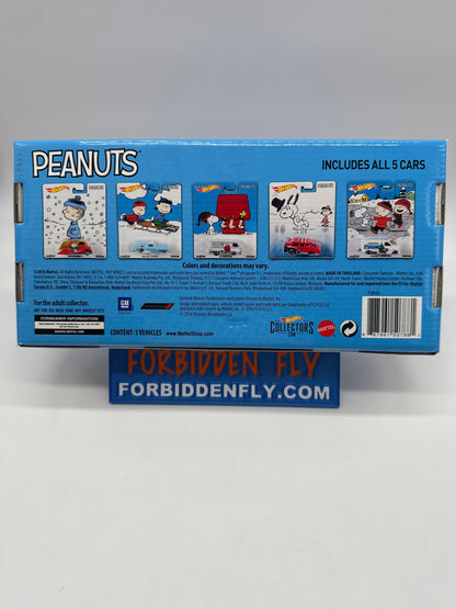 Hot Wheels Premium - 2016 Pop Culture Holiday/Winter Peanuts Series - Sealed Boxed Set of 5