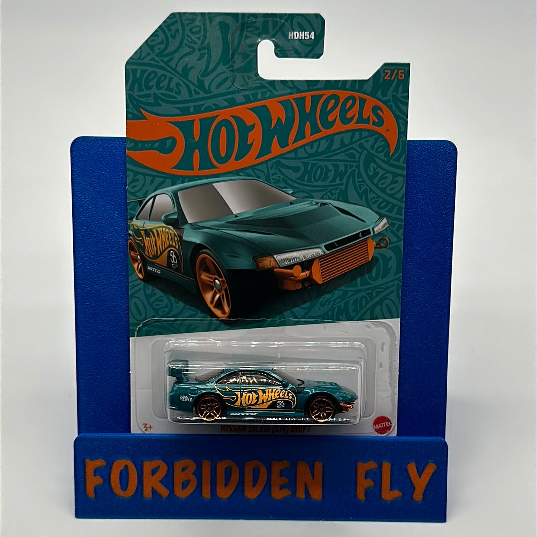 Hot Wheels Mainline - 2024 56th Anniversary - Pearl & Chrome - Mix B - Nissan Silvia (S14) Drift