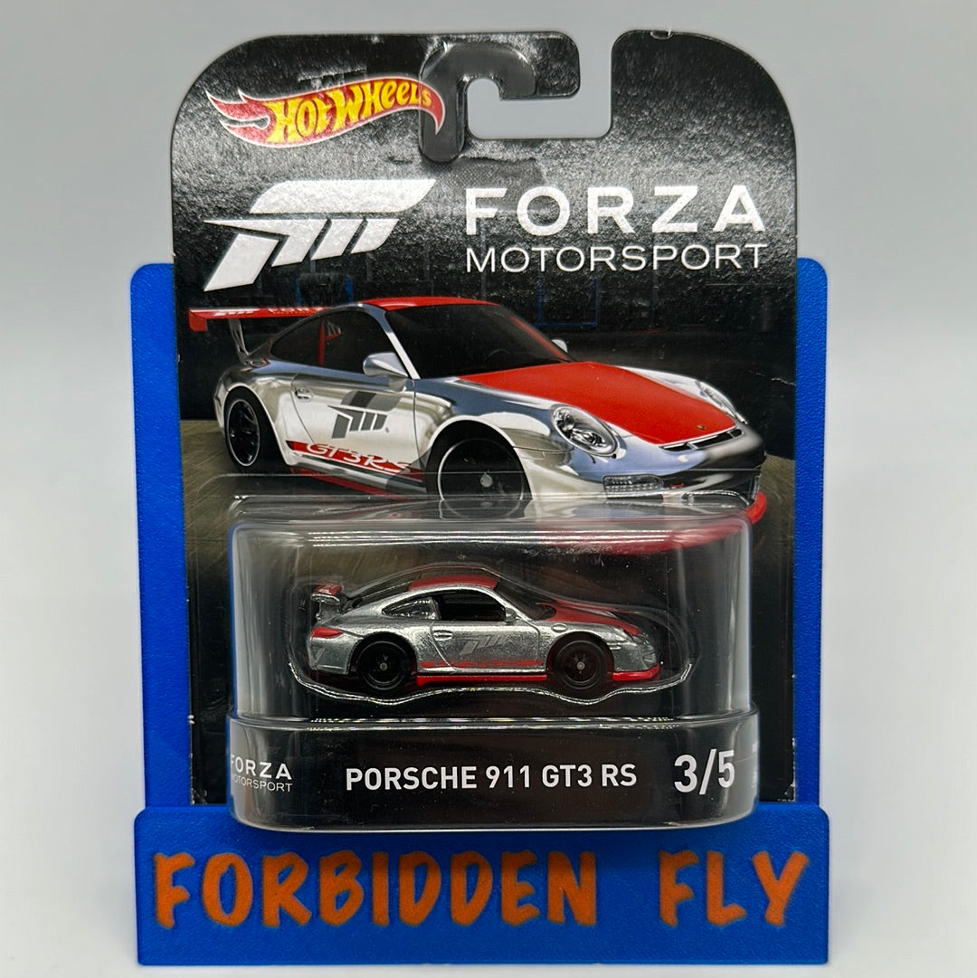 Hot Wheels 2017 Retro Entertainment Premium Single - Forza Motorsport #3/5 - Porsche 911 GT3 RS (Movie Reel Packaging)