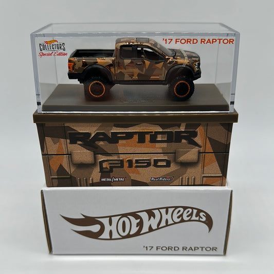 Hot Wheels RLC Red Line Club Release - Camoflauge (Camo) ‘17 Ford Raptor