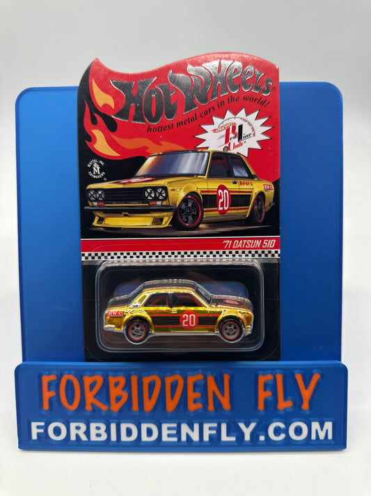 Hot Wheels RLC Red Line Club - 2020 Release - Gold ‘71 Datsun 510