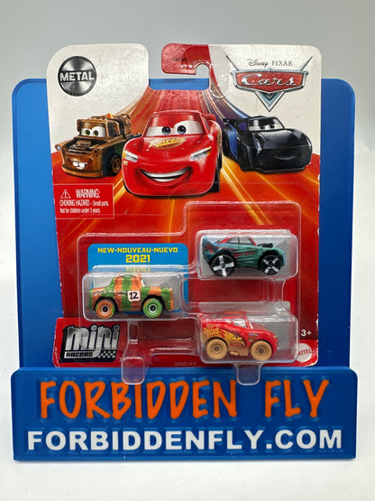 Disney Pixar Cars Movie - Metal Mini Racers 3 Pack - 2021 Thunder Hollow