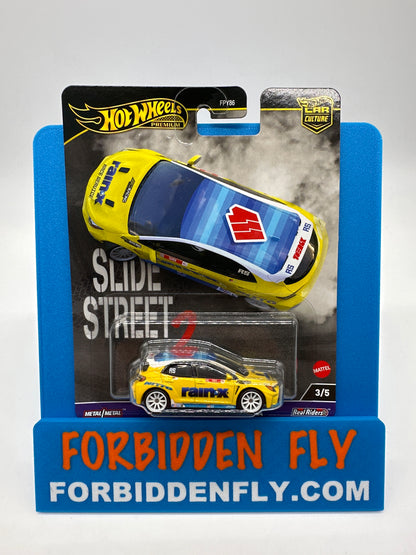 Hot Wheels Car Culture Premium - 2024 Slide Street Series 2 - #3/5 - 2023 Toyota GR Corolla - Rain-X Deco