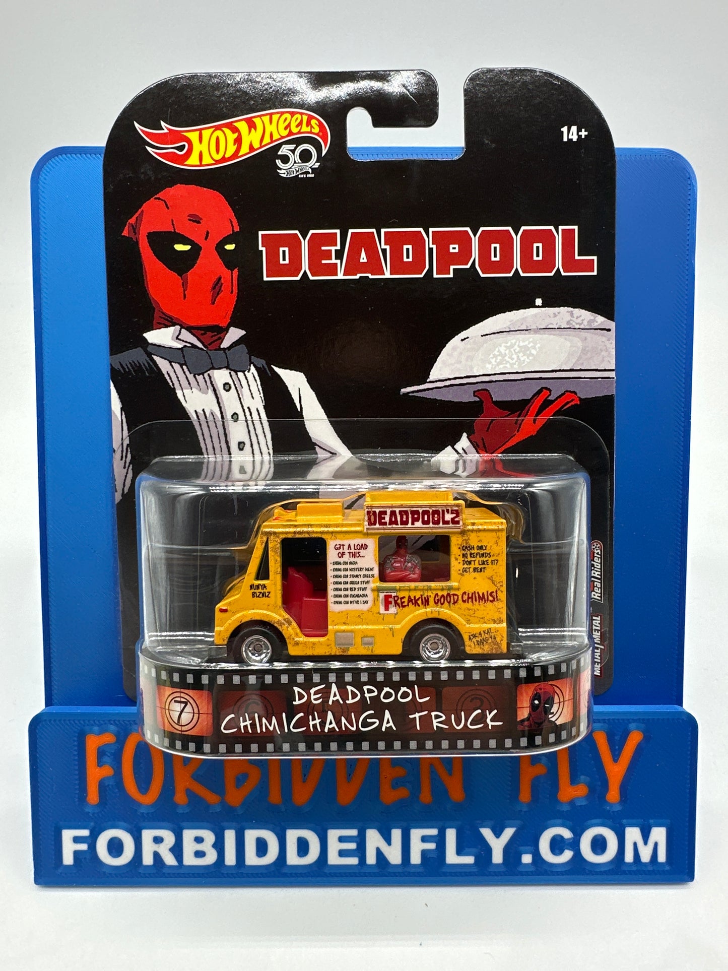 Hot Wheels 2018 Retro Entertainment Premium Single - Deadpool Chimichanga Truck (Movie Reel Packaging)