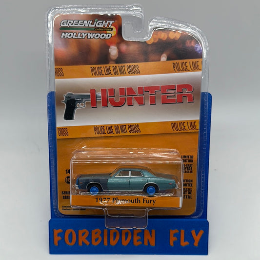 GreenLight Hollywood Series 36 - #44960-B - Blue Super Chase Hunter 1977 Plymouth Fury