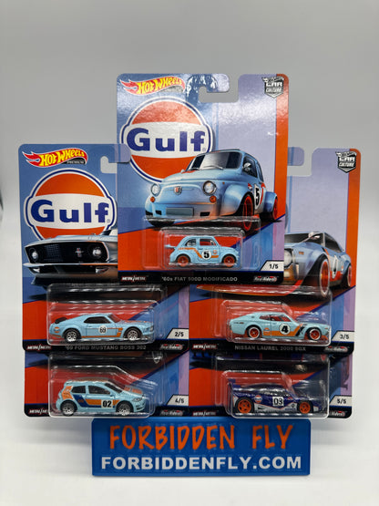 Hot Wheels Car Culture - Gulf Gas Premium Set of 5