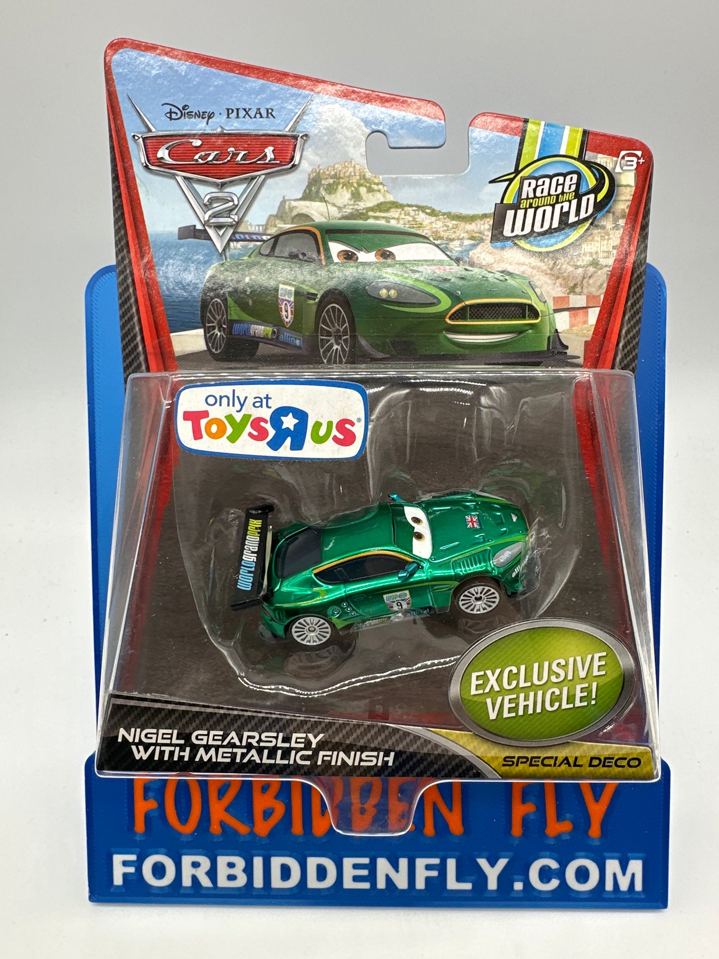 Disney Pixar Cars Movie - Race Around the World Series - Toys R Us Exclusive Deco - Nigel Gearsley with Metallic Finish