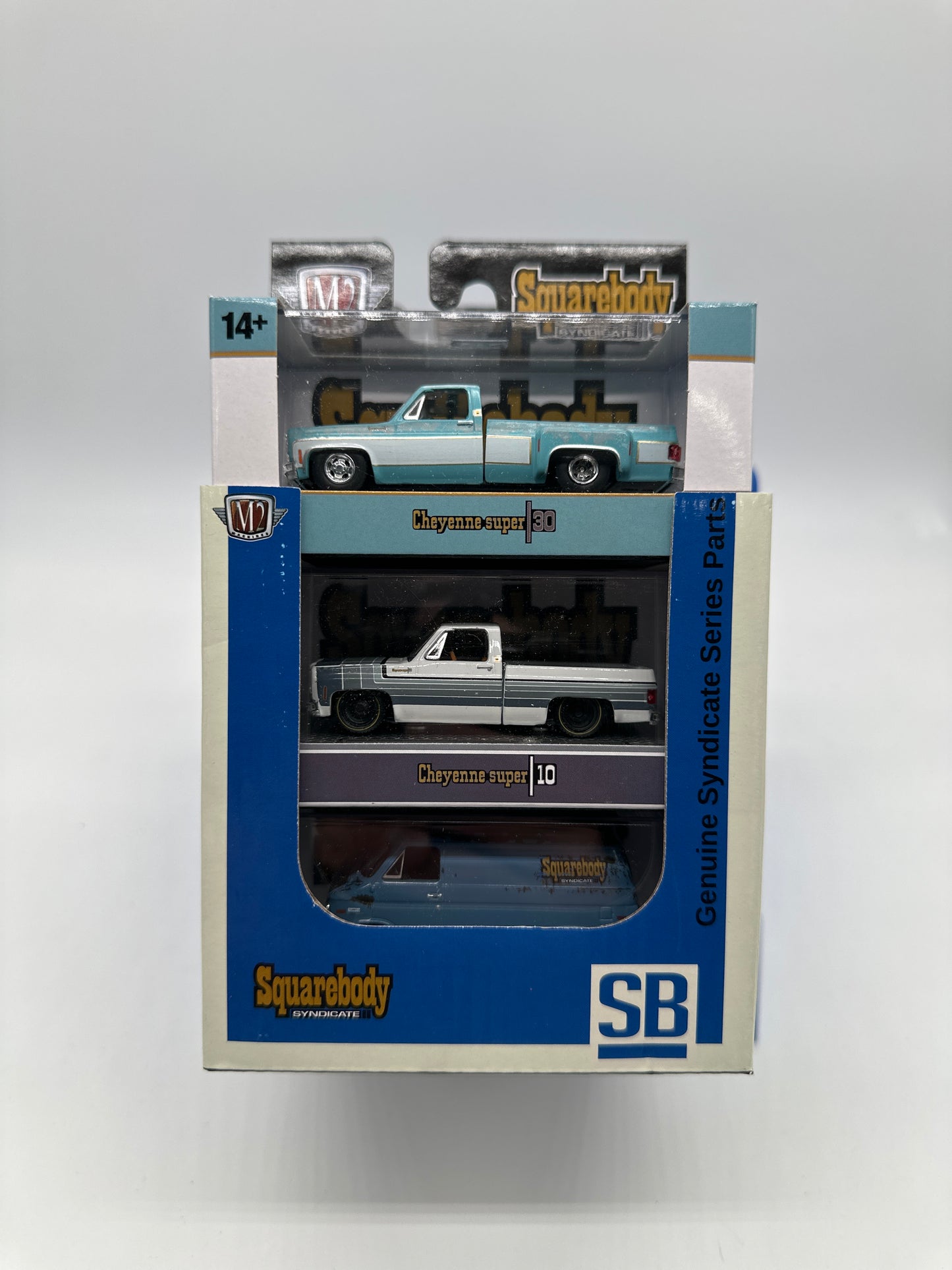 M2 Machines Acrylic Boxed Car Set - Squarebody Syndicate Series 3 - Complete Set of 6